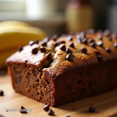 The Ultimate Fudgy Chocolate Chip Banana Bread Recipe Recipe Card