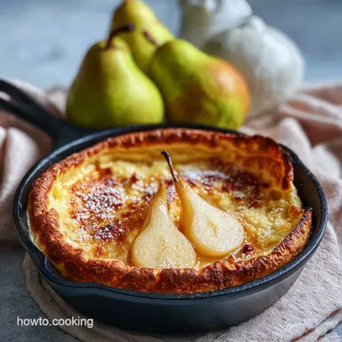 Galentines Brunch: Champagne Poached Pears & Puffed Pancake