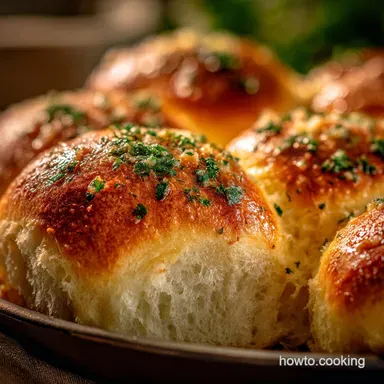 Garlic Butter Bread Rolls: Soft, Fluffy, Easy Homemade Dinner Rolls Recipe Card
