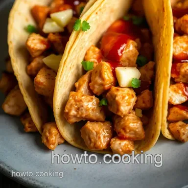 How to Make Amazing Garlic Butter Honey BBQ Chicken Tacos Recipe Card