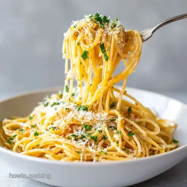 Garlic Butter Pasta in 15 Minutes Recipe Card