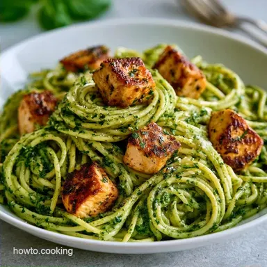 Garlic Chicken Pesto Pasta in 30 Minutes