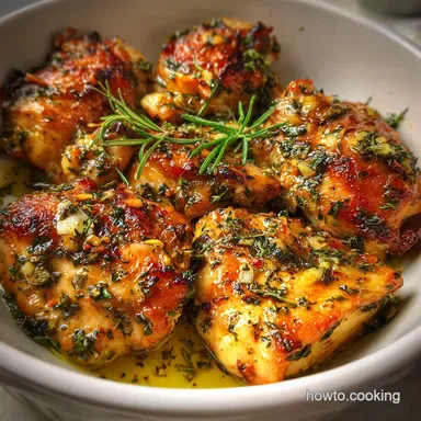 Chicken Recipe with Garlic and Herbs Pan-Seared in 30 Minutes Recipe Card