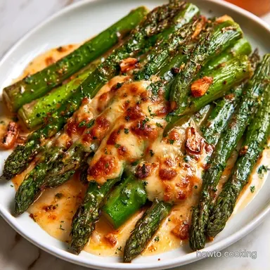 Garlic Parmesan Roasted Asparagus for 4 Recipe Card