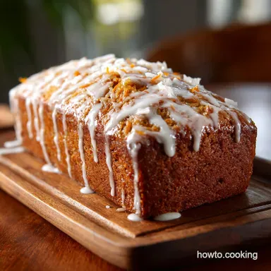 Glazed Carrot Coconut Bread UltraMoist Loaf with Coconut Glaze Recipe Card