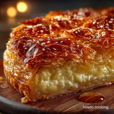 The Best Homemade Bougatsa Recipe Custard Phyllo Dream Recipe Card