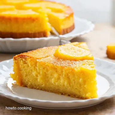 Golden Pineapple Paradise Upside Down Cake Recipe Recipe Card
