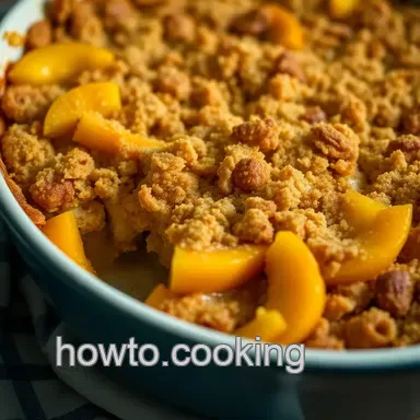 Grandma's Golden Peach Crisp Recipe: Easy Comfort Baking Recipe Card