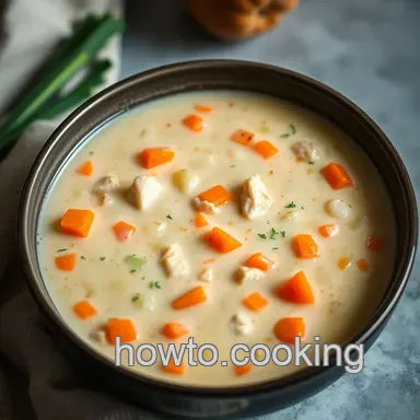 Grandma's Creamy Chicken Soup Recipe | Comfort in a Bowl Recipe Card