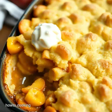 Grandma's Hug-in-a-Dish: Best Peach Cobbler Recipe Recipe Card