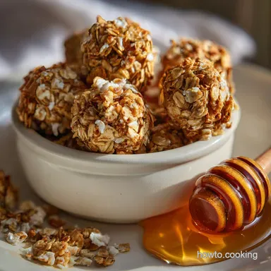 School Snack with Granola and Honey No Bake Recipe Card