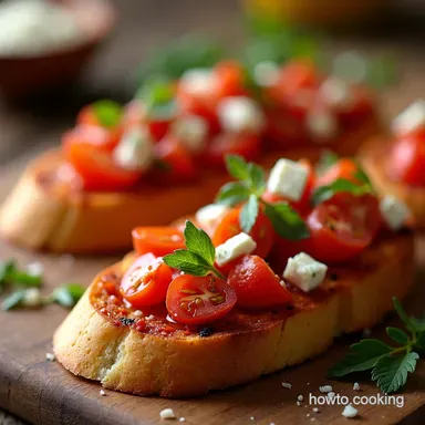 Greek Bruschetta My GoTo Summer Appetizer Recipe Recipe Card