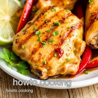 Grill Chicken with Flavorful Red Pepper Marinade Recipe Card