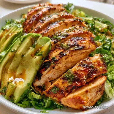 Grilled Chicken Avocado Salad for 4