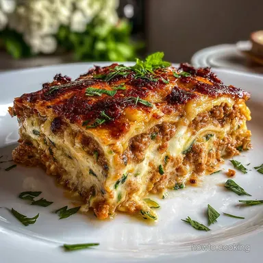 Tasty Ground Turkey And Zucchini Lasagna Ready in 75 Minutes Recipe Card