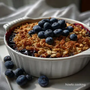 Healthy Blueberry Crisp: Shattering Crust & Jammy Filling Recipe Card