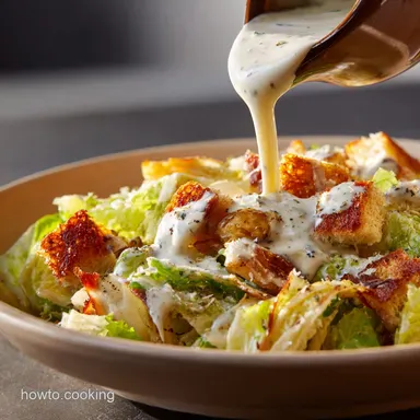 Healthy Caesar Salad Dressing UltraCreamy Greek Yogurt Recipe Recipe Card