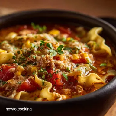 Healthy Lasagna Soup GuiltFree OnePot HighProtein Comfort Recipe Card