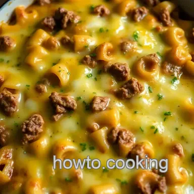 Cheesy Ground Beef Casserole: My Family's Go-To! Recipe Card