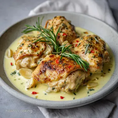 Recipe with Heavy Cream and Garlic Chicken for 4 Servings