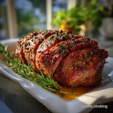 Best New Years Eve Dinner Recipe with Herb Roasted Beef: Perfect Pink Center Recipe Card