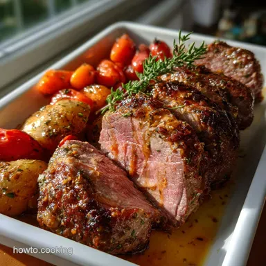 Best New Years Eve Dinner Recipe with Herb Roasted Beef: Perfect Pink Center