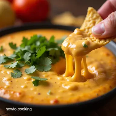 Holy Queso Easy Mexican Restaurant Style White Cheese Dip Recipe Card