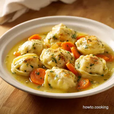 Homemade Chicken and Dumplings: Fluffy Recipe Card
