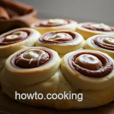 Homemade Cinnamon Rolls with Cream Cheese Glaze presentation