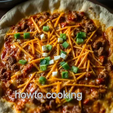 My Grandmother's Homemade Mexican Pizza: The Best Cheesy Taco Delight Recipe Card