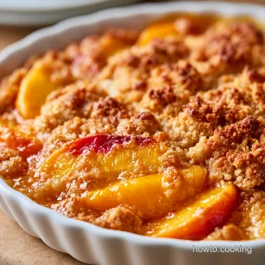 Peach Crisp for 8 Servings Recipe Card