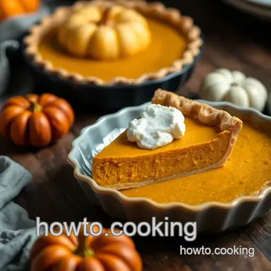 Homemade Pumpkin Pie Recipe with Fresh Pumpkin: A Slice of Autumn Recipe Card