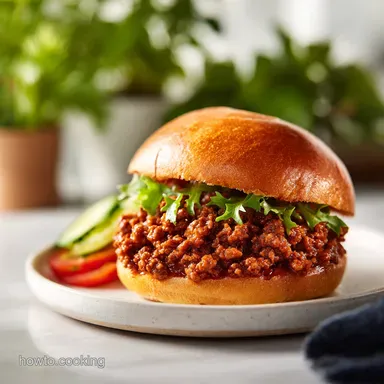 Homemade Sloppy Joes Recipe for 6 Servings Recipe Card