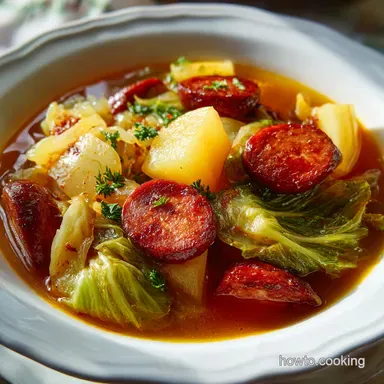 Cabbage Sausage Potato Soup: 15-Minute Instant Pot Method Recipe Card
