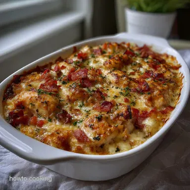 Keto Chicken Bacon Ranch Casserole: Solve Watery Casseroles! Recipe Card