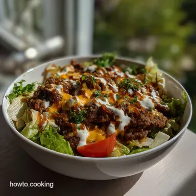 Keto Big Mac Bowl Recipe: Fast & Flavorful Low Carb Meal Recipe Card