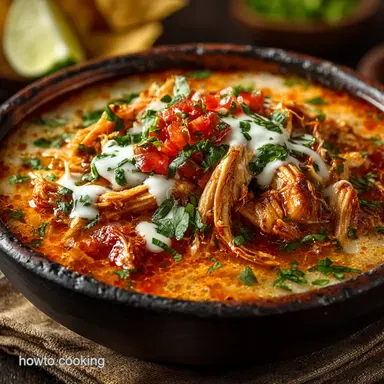 Low Carb Chicken Tortilla Soup Fiesta in a Bowl Recipe Card
