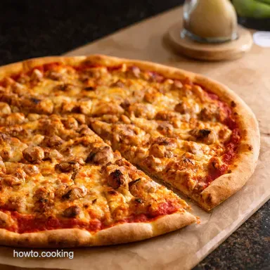 Kickin Chicken BBQ Pizza Recipe From Oven to Awesome Recipe Card