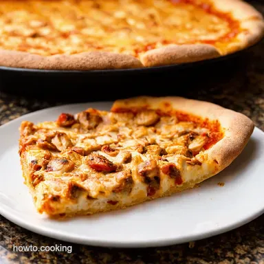 Kickin Chicken BBQ Pizza Recipe Backyard BBQ on a Slice Recipe Card