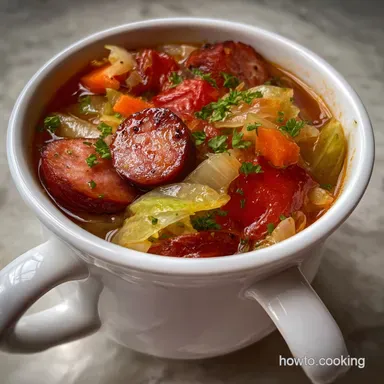 Kielbasa and Cabbage Soup: Easy One-Pot Comfort Recipe Card
