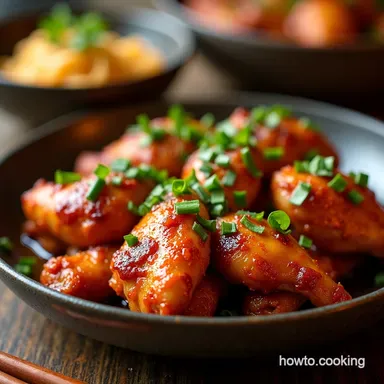 Korean Fire Chicken Roast BuldakInspired Spicy Goodness Recipe Card