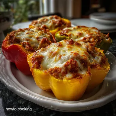 Lasagna Stuffed Peppers: Low-Carb Masterpiece Recipe Card