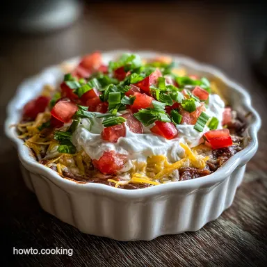 Layer Dip with Refried Beans and Sour Cream: Party-Ready