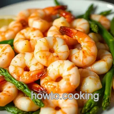 Easy Lemon Garlic Butter Shrimp Dinner with Asparagus