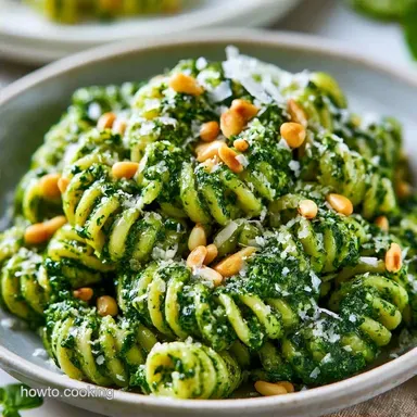 Lemon Garlic Pesto Pasta for 4 Servings