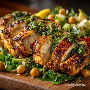 13 High Protein Salads Zesty Lemon Herb Chicken Power Salad Recipe Card