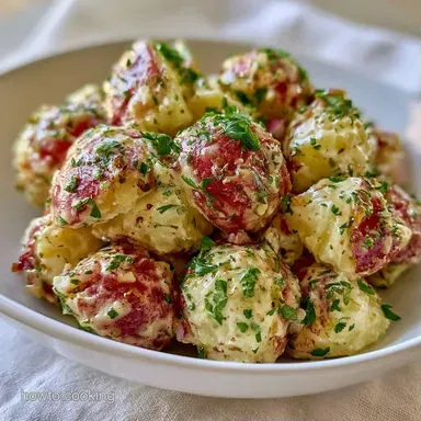 Loaded Red Skin Potato Salad: Creamy Recipe Card