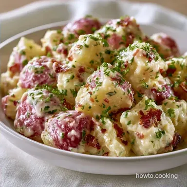 Loaded Red Skin Potato Salad: Creamy