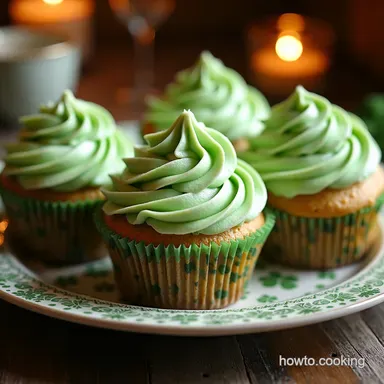 St Patricks Day Cupcakes Irish Cream Whiskey Magic Recipe Card