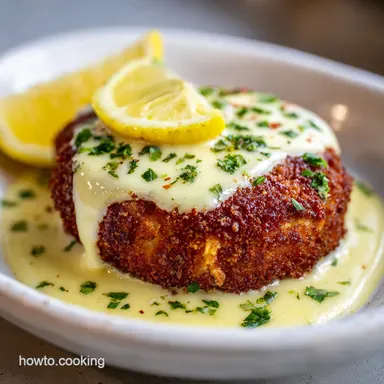 Mahogany Crust Crab Cake with Lemon Butter Sauce for 4 Servings Recipe Card